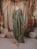 Sage Green Ornamental Printed Design Crepe Silk Party Wear Straight Cut Salwar Suit with Matching Dupatta