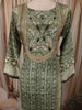Sage Green Ornamental Printed Design Crepe Silk Party Wear Straight Cut Salwar Suit with Matching Dupatta