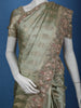 Sage Green Paisley Design Banarasi Silk Saree - Diadem