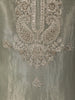 Sage Green Paisley Sequins Zari Embroidered Design Tissue Silk Straight Cut Salwar Suit with Dupatta