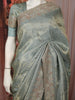 Sage Green Paisley Zari Woven Design Pure Banarasi Festive Saree with Scalloped Border