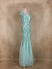 Sage Green Sequins Embroidered Design Mermaid Net Gown