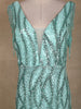 Sage Green Sequins Embroidered Design Mermaid Net Gown