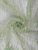 Sage Green Sequins and Beads Embroidered Design Pure Organza Designer Saree