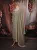 Sage Green Stone Embellished Design Tissue Silk Straight Cut Salwar Suit with Dupatta