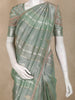 Sage Green Striped Zari Woven Design Tissue Organza Saree