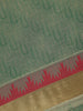 Sage Green Wave Woven Design Cotton Saree