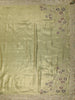 Sage Olive Green Geometric Zari Woven Design Tissue Silk Saree with Scalloped Border