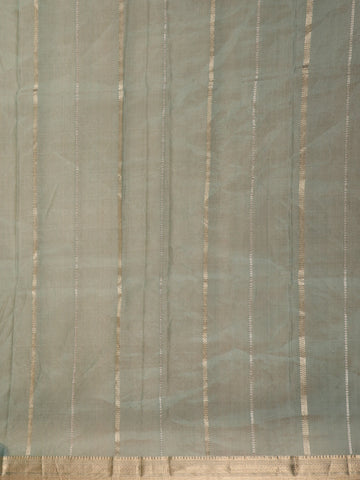 Sage Green Butta weave Organza Saree - Diadem