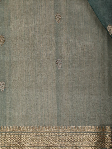 Sage Green Butta weave Organza Saree - Diadem