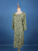 Sage Green Floral Design Printed Cotton Kurti - Diadem