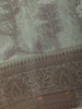 Sage Green Floral Design Woven Tissue Silk Saree - Diadem