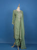 Sage Green Floral Embroidery Raw Silk Salwar Suit - Diadem