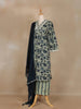 Sage Green Floral Printed Cotton Salwar Suit - Diadem