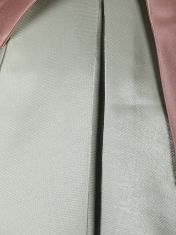 Sage Green Pleated Party Satin Frock with Rose Gold Oversized Bow - Diadem