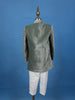 Sage Green Velvet Sherwani Set with Thread Embroidery - Diadem