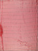 Salmon Pink Abstract Stone Embellished Design Crushed Fancy Saree with Designer Border