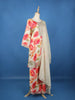 Off White Floral Printed Georgette Palazzo Salwar Suit - Diadem