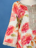 Off White Floral Printed Georgette Palazzo Salwar Suit - Diadem