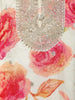 Off White Floral Printed Georgette Palazzo Salwar Suit - Diadem
