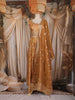 Sandal Floral Woven Design Silk Gown with Dupatta