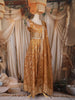 Sandal Floral Woven Design Silk Gown with Dupatta