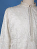 White Floral Designed Cotton Kurta Set - Diadem