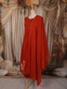 Scarlet Red Floral Thread Embroidered Design Cotton Straight Cut Salwar Suit with Dupatta