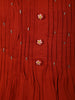 Scarlet Red Floral Thread Embroidered Design Cotton Straight Cut Salwar Suit with Dupatta