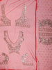 Scarlet Red Floral Vine Sequins Embroidered Design Net Party Wear Saree with Scalloped Border