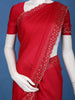 Scarlet RedScattered Dot Pattern Sequin Embellishment Organza Saree - Diadem