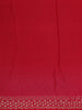 Scarlet RedScattered Dot Pattern Sequin Embellishment Organza Saree - Diadem
