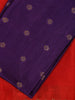 Scarlet Red with Gold Zari Paisley Border Mysore Silk Saree - Diadem