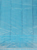 Sea Green And Sky Blue Floral Motif Woven Kanchipuram Silk Saree With Zari Border