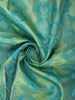 Sea Green And Sky Blue Floral Motif Woven Kanchipuram Silk Saree With Zari Border