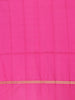 Sea Green Butta Woven Soft Silk Saree with Contrast Pink Border