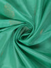 Sea Green Butta Woven Soft Silk Saree with Contrast Pink Border