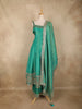 Sea Green Butta Zari Woven Design Tissue Silk Palazzo Suit