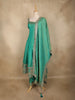 Sea Green Butta Zari Woven Design Tissue Silk Palazzo Suit