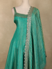 Sea Green Butta Zari Woven Design Tissue Silk Palazzo Suit