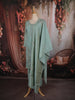 Sea Green Floral Beads Embroidered Design Tissue Silk Salwar Suit with Dupatta