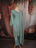 Sea Green Floral Beads Embroidered Design Tissue Silk Salwar Suit with Dupatta