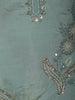 Sea Green Floral Beads Embroidered Design Tissue Silk Salwar Suit with Dupatta
