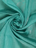 Sea Green Floral Butta Design Semi Tussar Saree with Contrast Zari Border