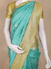 Sea Green Floral Butta Design Semi Tussar Saree with Contrast Zari Border