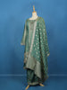 Sea Green Floral Butta Design Silk Salwar Suit