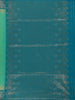Sea Green Floral Butta Woven Soft Silk Saree with Contrast Teal Blue Zari Border