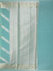 Sea Green Floral Design Semi Tissue Saree