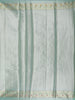 Sea Green Floral Design Semi Tissue Saree