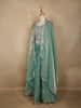 Sea Green Floral Embroidered Design Semi Organza Lehenga